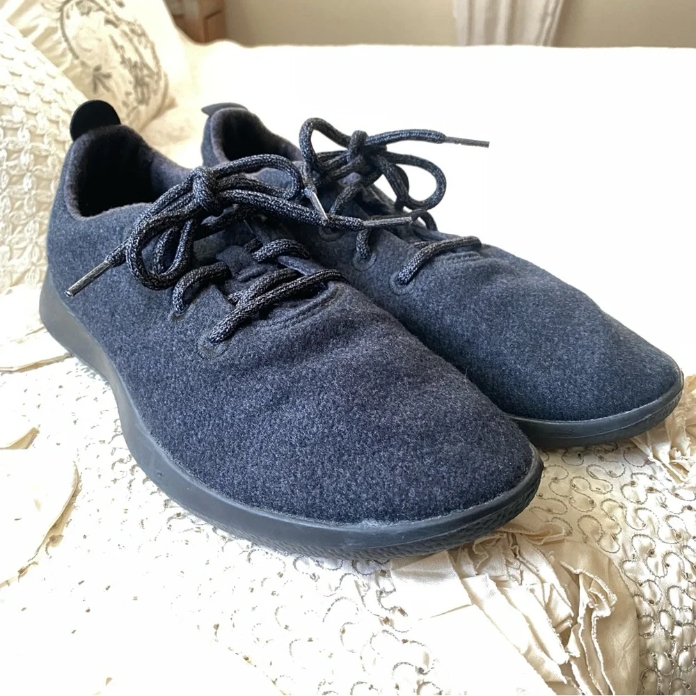 Allbirds Wool Runners Natural Charcoal Black Running Walking Sneakers Size 9 Men - Picture 2 of 16